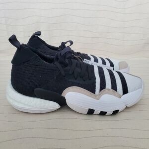 Adidas Mens Trae Young 2 Boost Black White Basketball Shoes Sneakers H0647 Sz 10